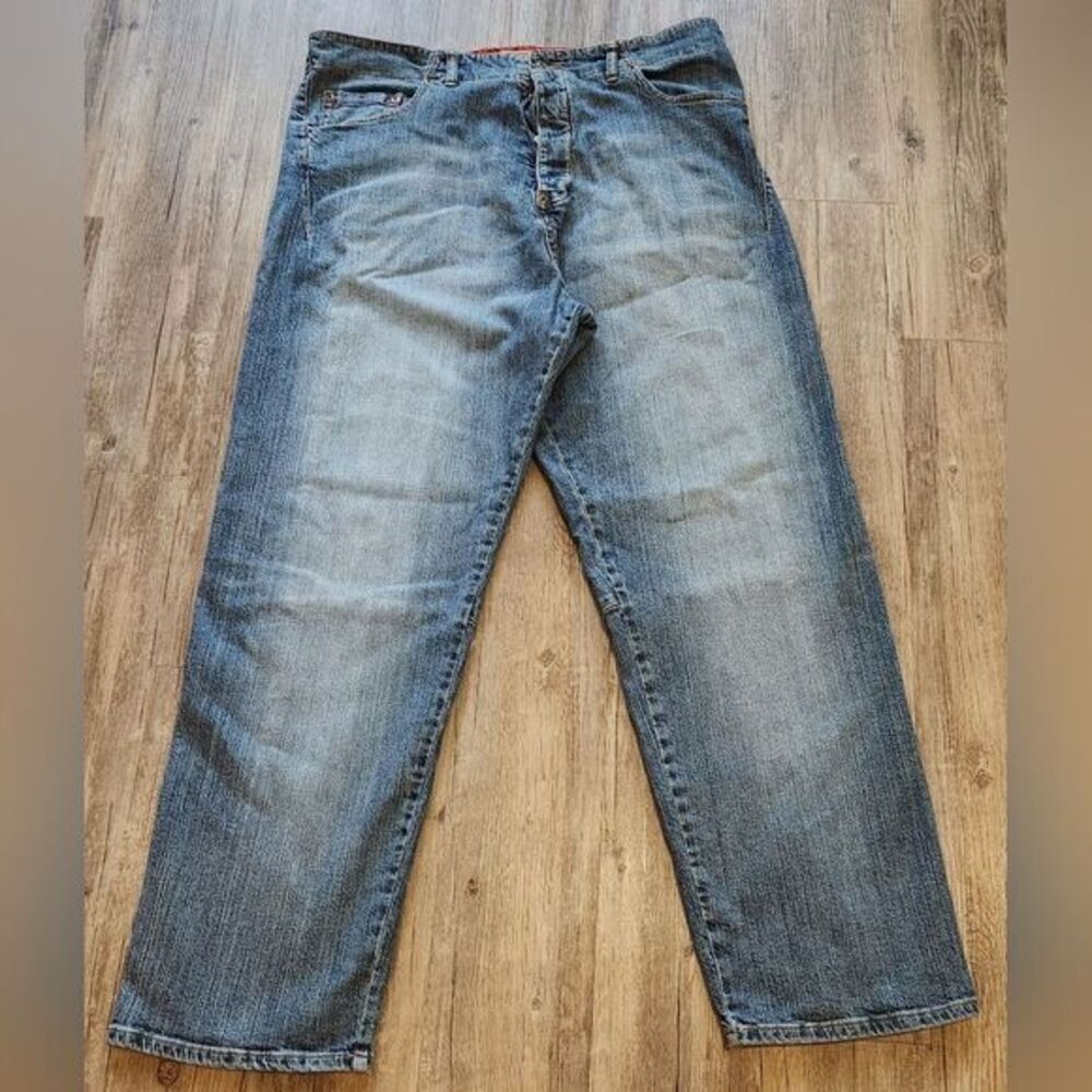 Vintage‎ Y2K Indigo Red Baggy Jeans size 40x33